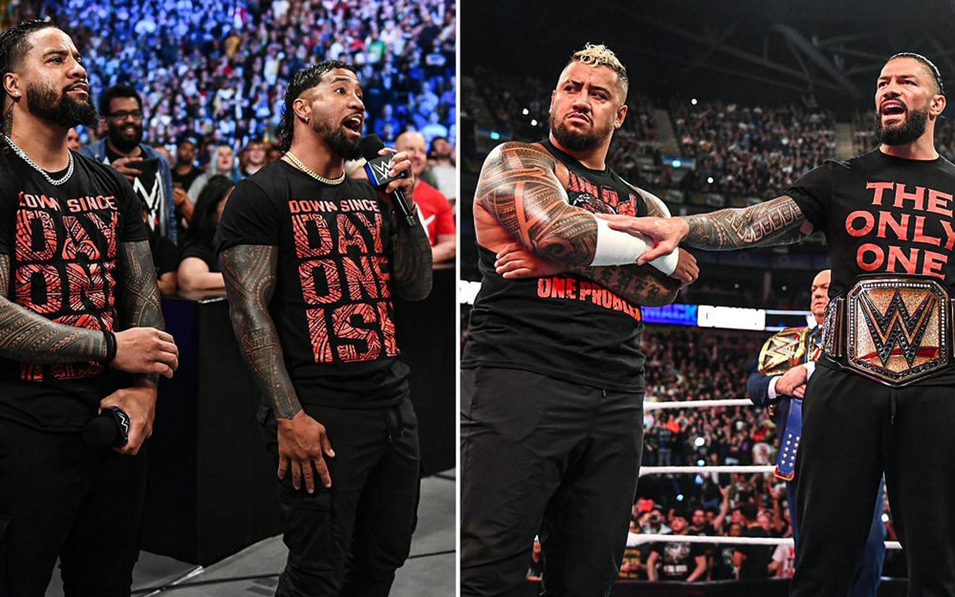 The Usos confronts Roman Reigns & Solo Sikoa on SmackDown